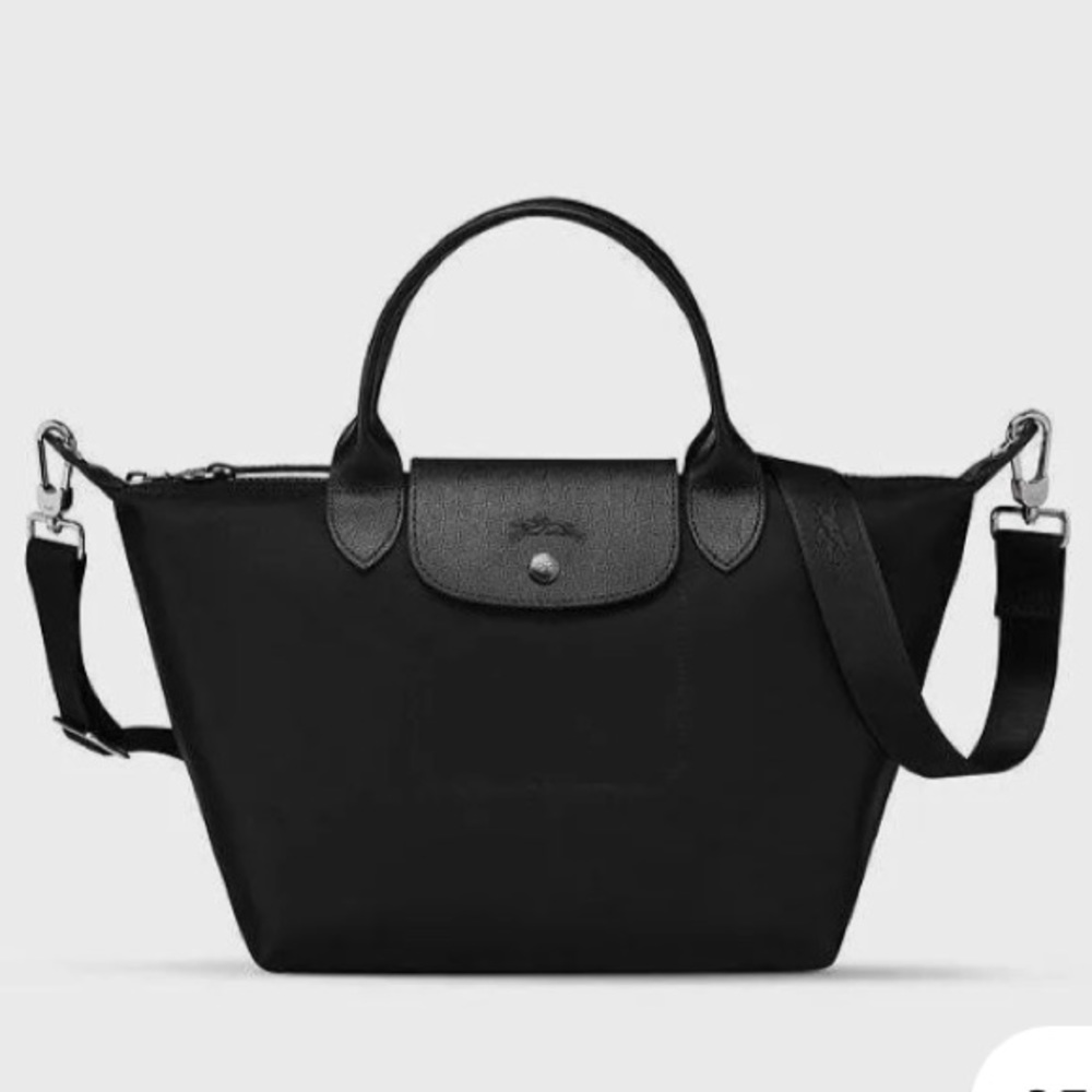 Longchamp Le Pliage Neo top handle tote shoulder bag in black